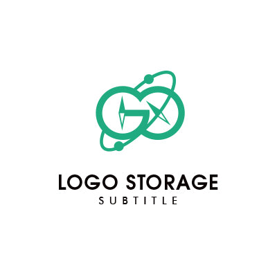軌道モチーフのイニシャルGのロゴ｜ロゴ販売 ロゴストレージ