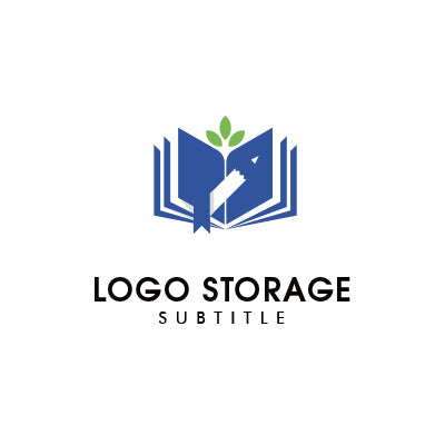 本と成長を描く教育ロゴ｜ロゴ販売 ロゴストレージ