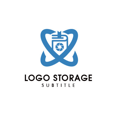 カメラ×原子軌道モチーフロゴ