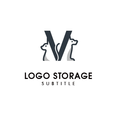 犬+猫モチーフロゴ