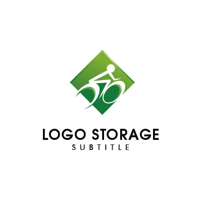 スポーツ系ロゴデザイン。自転車とリーフをモチーフにしたロゴ