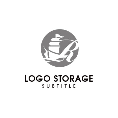 船のロゴデザイン。R+船をモチーフにしたロゴ