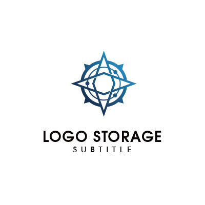 星のロゴデザイン。コンパスと星をモチーフにしたロゴ