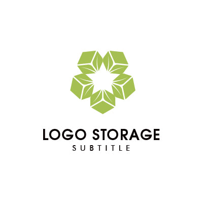 葉のロゴデザイン。葉と花の形をモチーフにしたロゴ｜ロゴ販売 ロゴストレージ