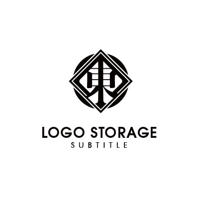 東 漢字 ロゴデザイン 和風 家紋 シンボル 日本 モチーフ ロゴ ロゴストレージ