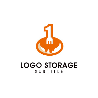 数字 1 スイーツロゴデザイン ロゴ販売 ロゴストレージ