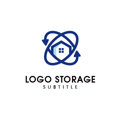 家 循環 矢印 ロゴデザイン ロゴ販売 ロゴストレージ