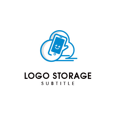スマホ クラウド IT ロゴデザイン ロゴ販売 ロゴストレージ