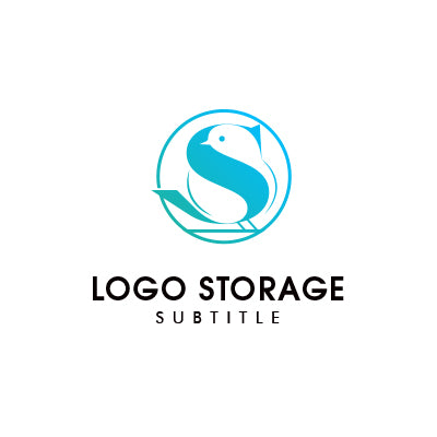 S 鳥 円 ナチュラル ロゴデザイン ロゴ販売 ロゴストレージ