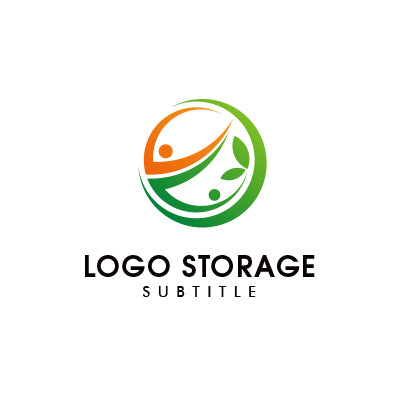 人 葉っぱ ナチュラル ロゴデザイン ロゴ販売 ロゴストレージ