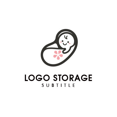 赤ちゃん 包み込み ロゴデザイン ロゴ販売 ロゴストレージ