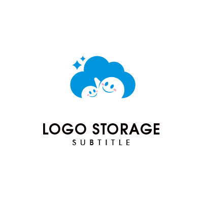 雲 親子 やさしさ ロゴデザイン ロゴ販売 ロゴストレージ