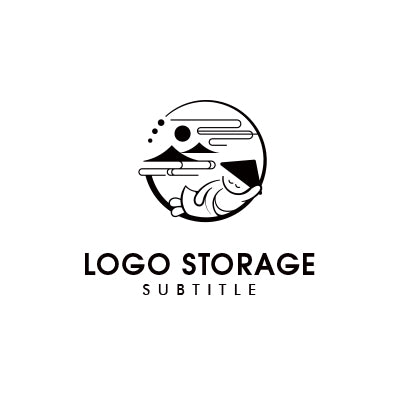 人 月 和風 ロゴデザイン ロゴ販売 ロゴストレージ