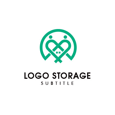 家 ハート 人 ロゴデザイン ロゴ販売 ロゴストレージ