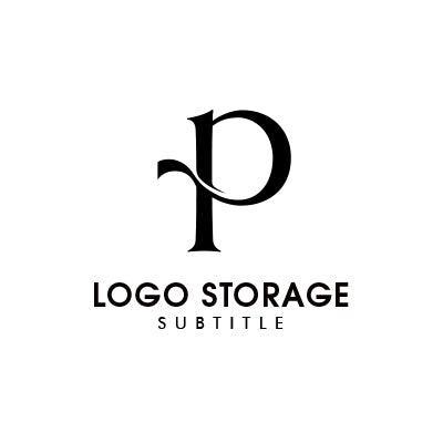 P セリフ 高級 ロゴデザイン ロゴ販売 ロゴストレージ