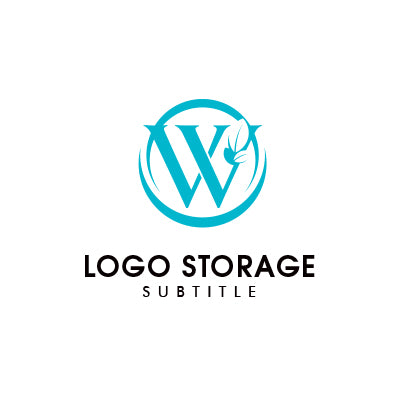 W 葉っぱ ナチュラル ロゴデザイン ロゴ販売 ロゴストレージ
