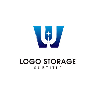 W シンプル シャープ ロゴデザイン ロゴ販売 ロゴストレージ