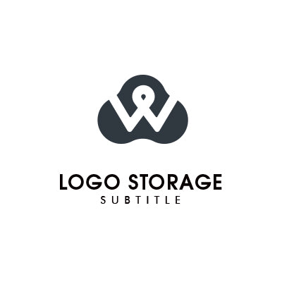 W 雲 シンプル ロゴデザイン ロゴ販売 ロゴストレージ