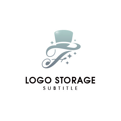 F シルクハット クラシック ロゴデザイン ロゴ販売 ロゴストレージ