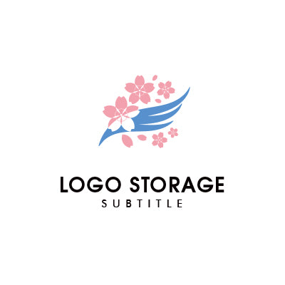 桜 鳥 和風 ロゴデザイン ロゴ販売 ロゴストレージ
