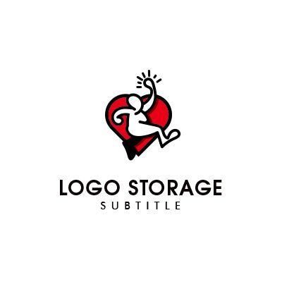 ハート 人 アクション ロゴデザイン ロゴ販売 ロゴストレージ