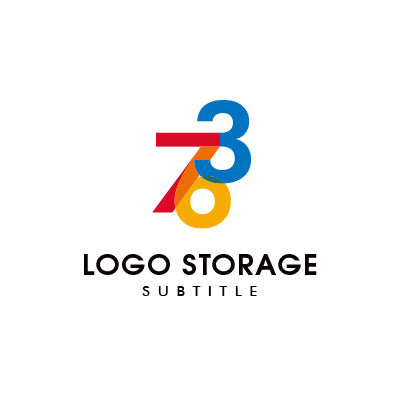 7・3・8 ナンバー ロゴデザイン ロゴ販売 ロゴストレージ