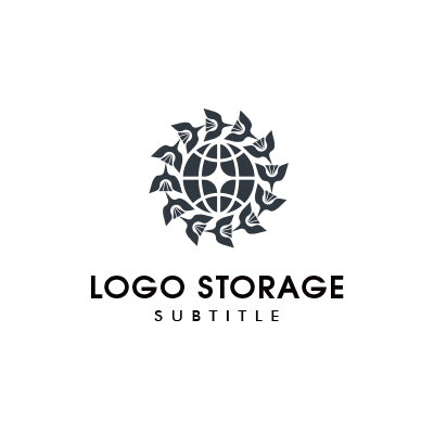 地球×リーフサークル モチーフロゴデザイン ロゴ販売 ロゴストレージ