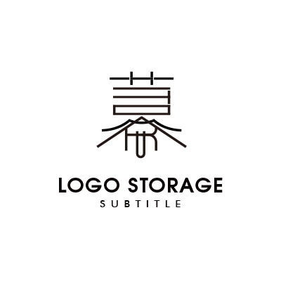 漢字×富士山 モチーフロゴデザイン ロゴ販売 ロゴストレージ