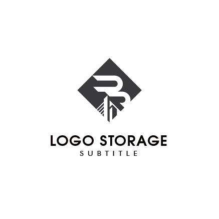 R アルファベット ビル モノグラム 建築 ロゴデザイン ロゴ販売 ロゴストレージ