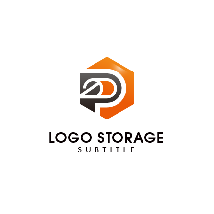P 六角形 葉 自然 循環 環境 成長 ロゴデザイン ロゴ販売 ロゴストレージ