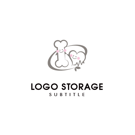 医療 人 親子 ハート 心電図 介護 ロゴデザイン ロゴ販売 ロゴストレージ