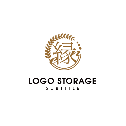 扇 和 月桂樹 伝統 上品 日本 ロゴデザイン ロゴ販売 ロゴストレージ