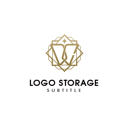 歯+V 幾何学 宝石 ひし形 高級感 洗練 ロゴデザイン ロゴ販売 ロゴストレージ