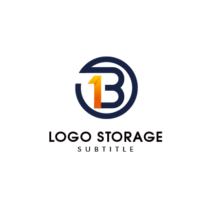 13 数字 円形 矢印 成長 挑戦 ネイビー ロゴデザイン ロゴ販売 ロゴストレージ